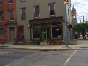 From across the street...